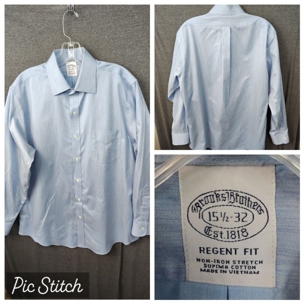 Brooks Brothers Shirt Men's Regent Fit 15 1/2 Long Sleeve Button Down 1818